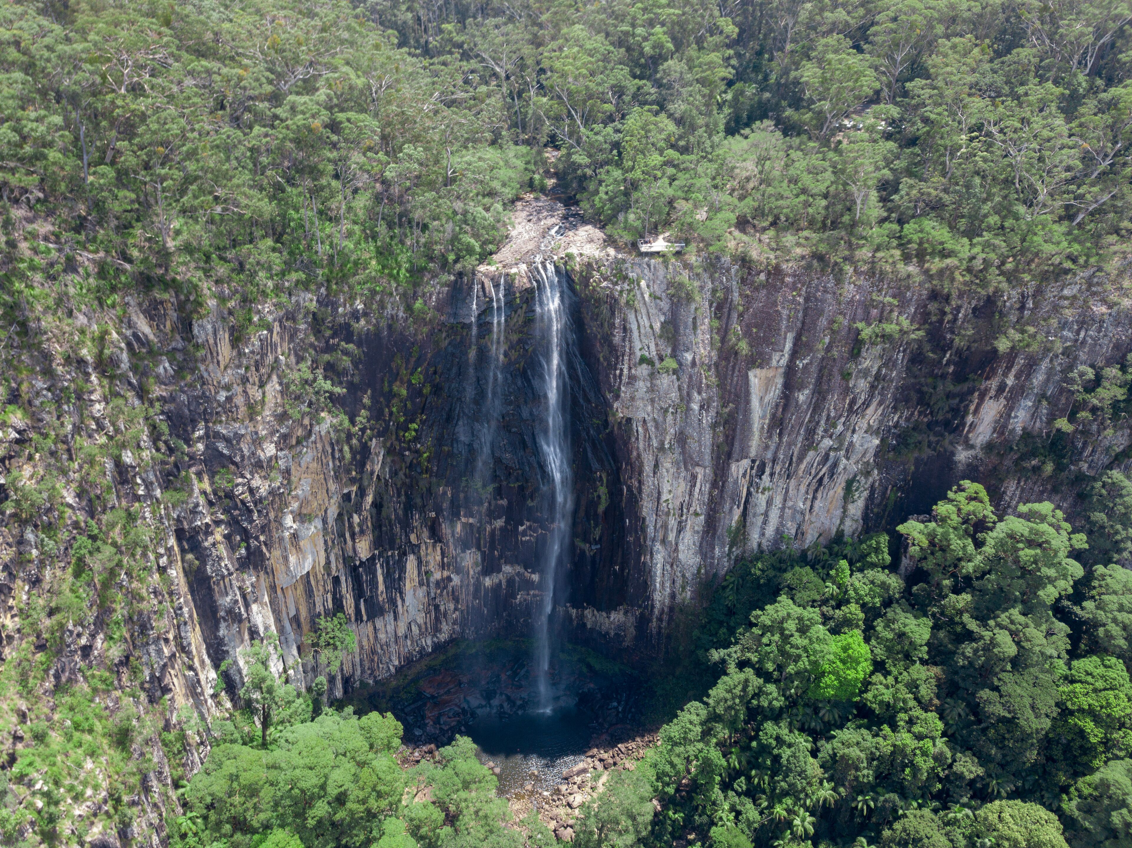 Minyon Falls near Byron bay Australia, over 100m tall