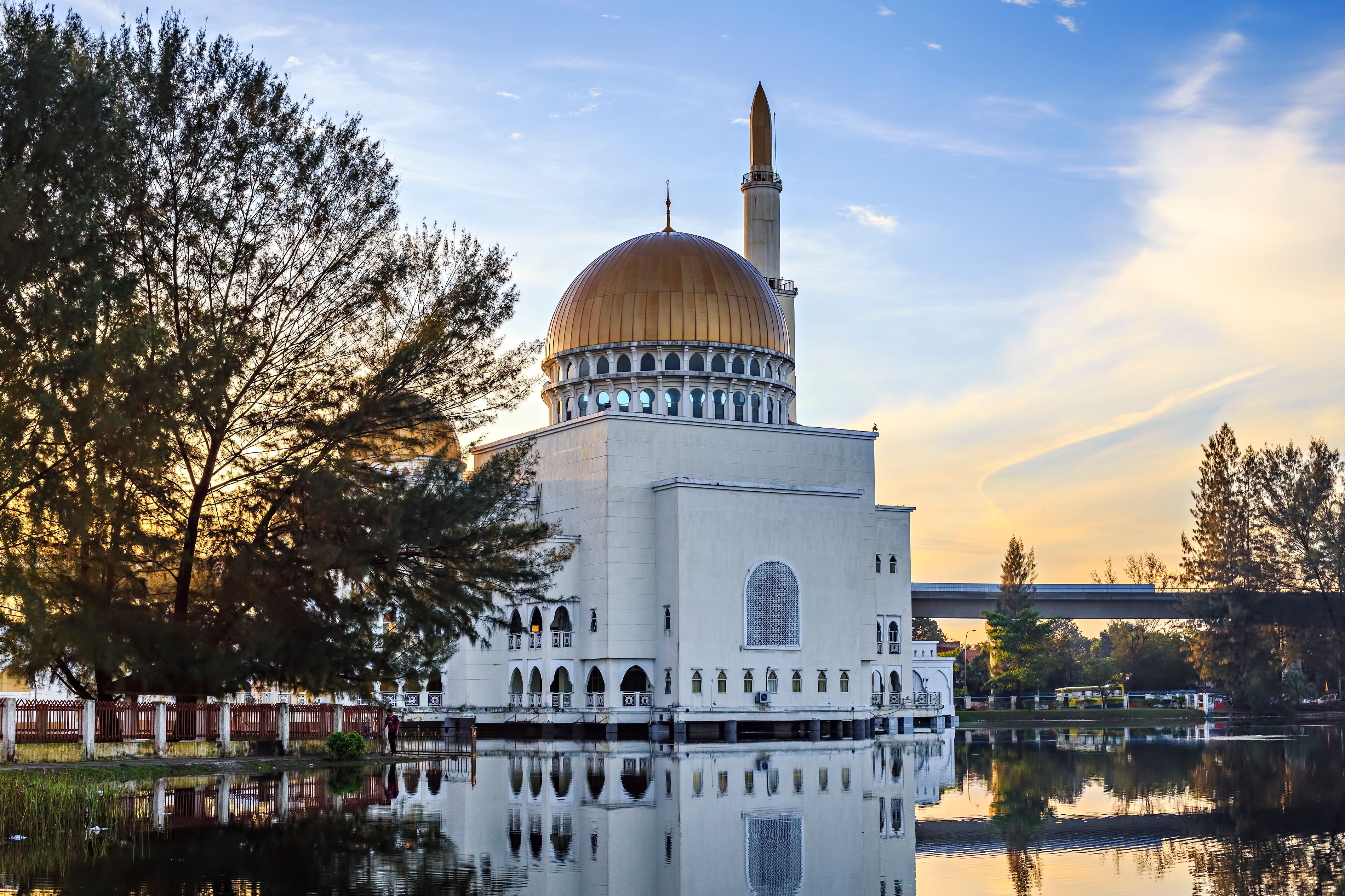 Morning beautiful As Salam Mosque, Puchong Perdana, Malaysia