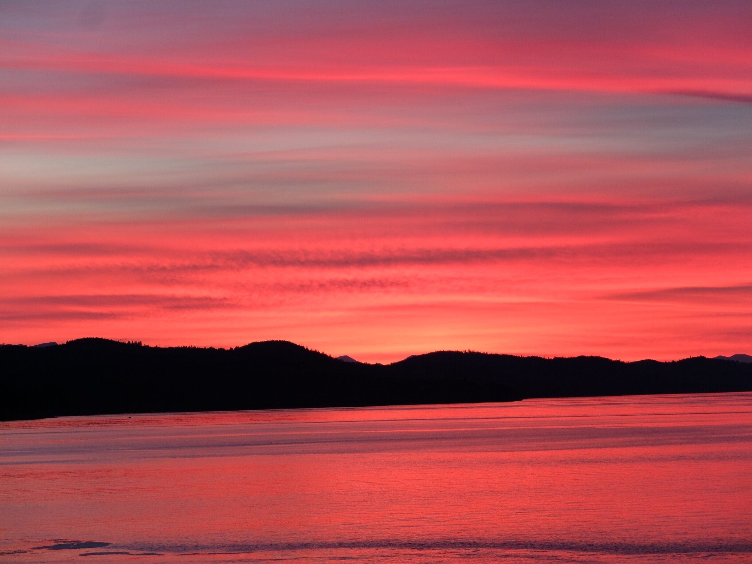On a BC Ferry heading back to Vancouver from Vancouver Island I was rewarded with the most spectacular sunset. #goldenhour #colorful