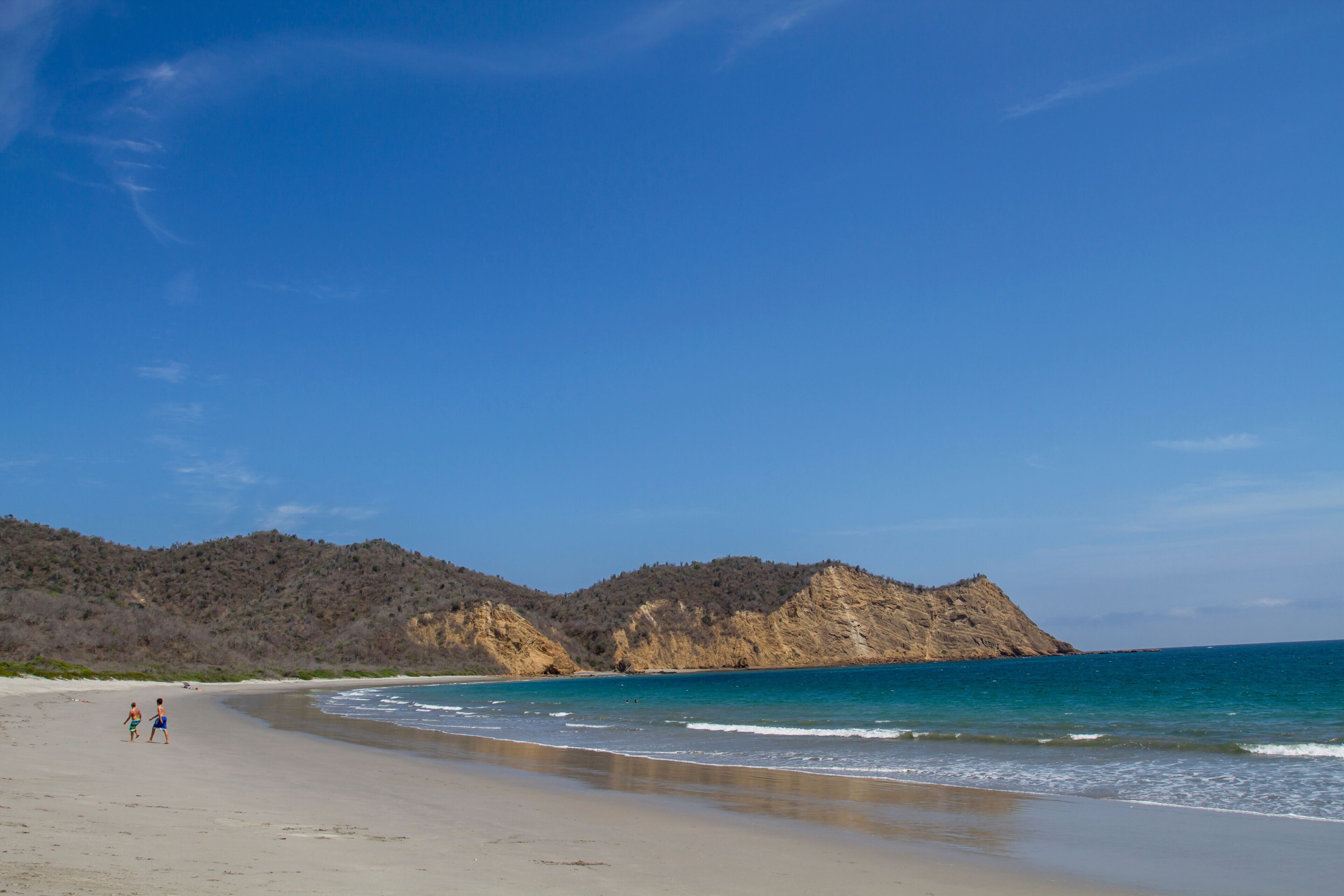 Panorámica de la playa de los Frailes en Manabí
