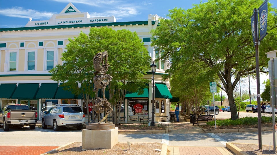 Round Rock showing a square or plaza and central business district