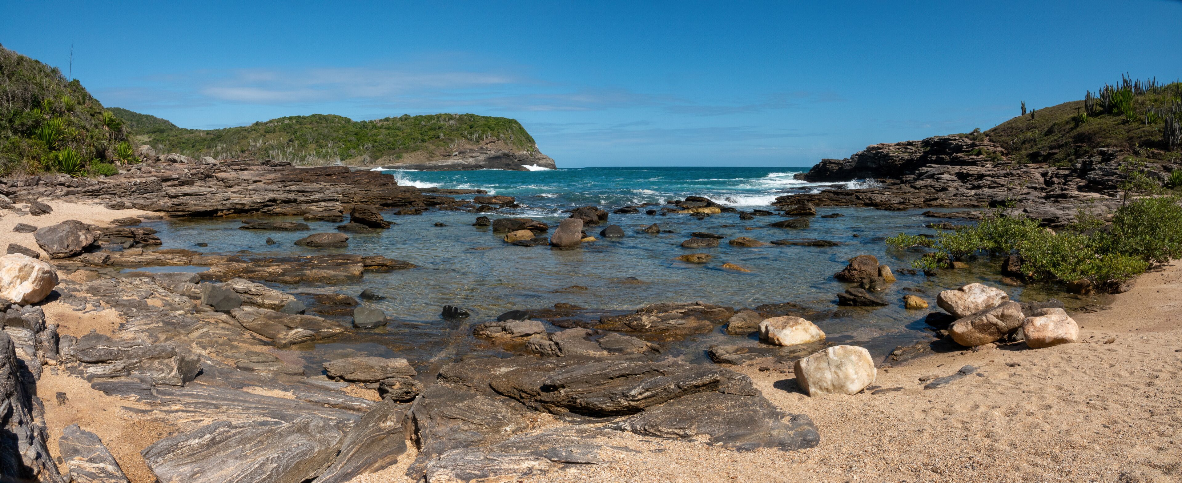 Gorgeous sescapes in the cecluded Praia da Foca beach, Buzios (Armação dos Búzios), Rio de Janeiro, Brazil