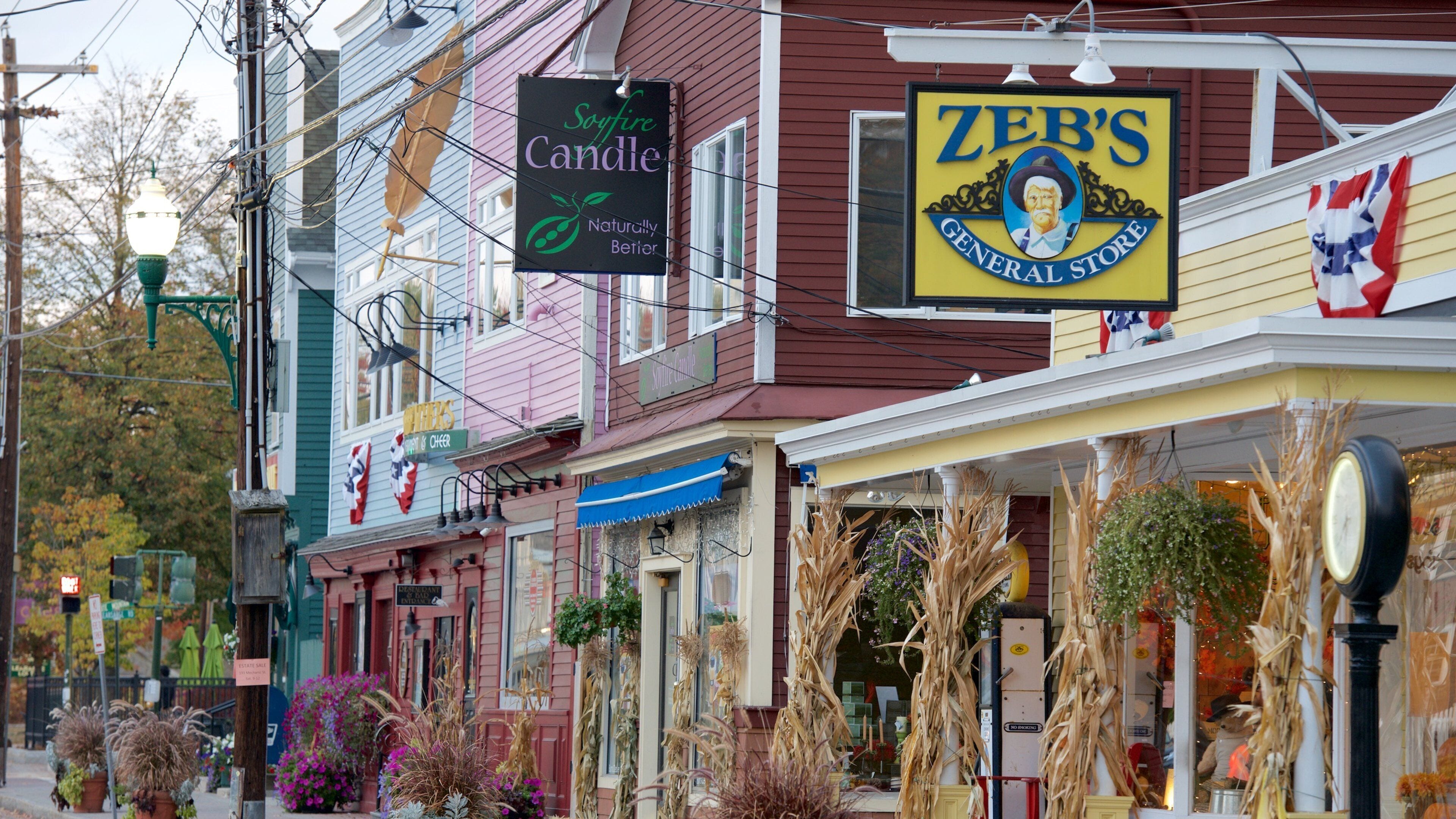 North Conway featuring street scenes