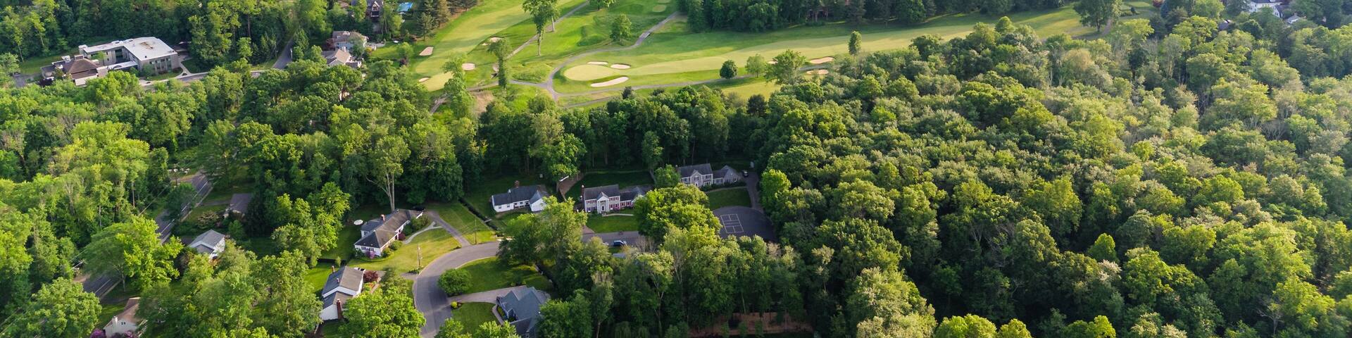 Aerial Drone of Morristown New Jersey Summer 2024