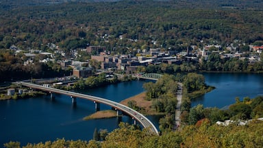 Brattleboro Vermont and the Connecticut River viewed from Mount Wantastiquet, New Hampshire