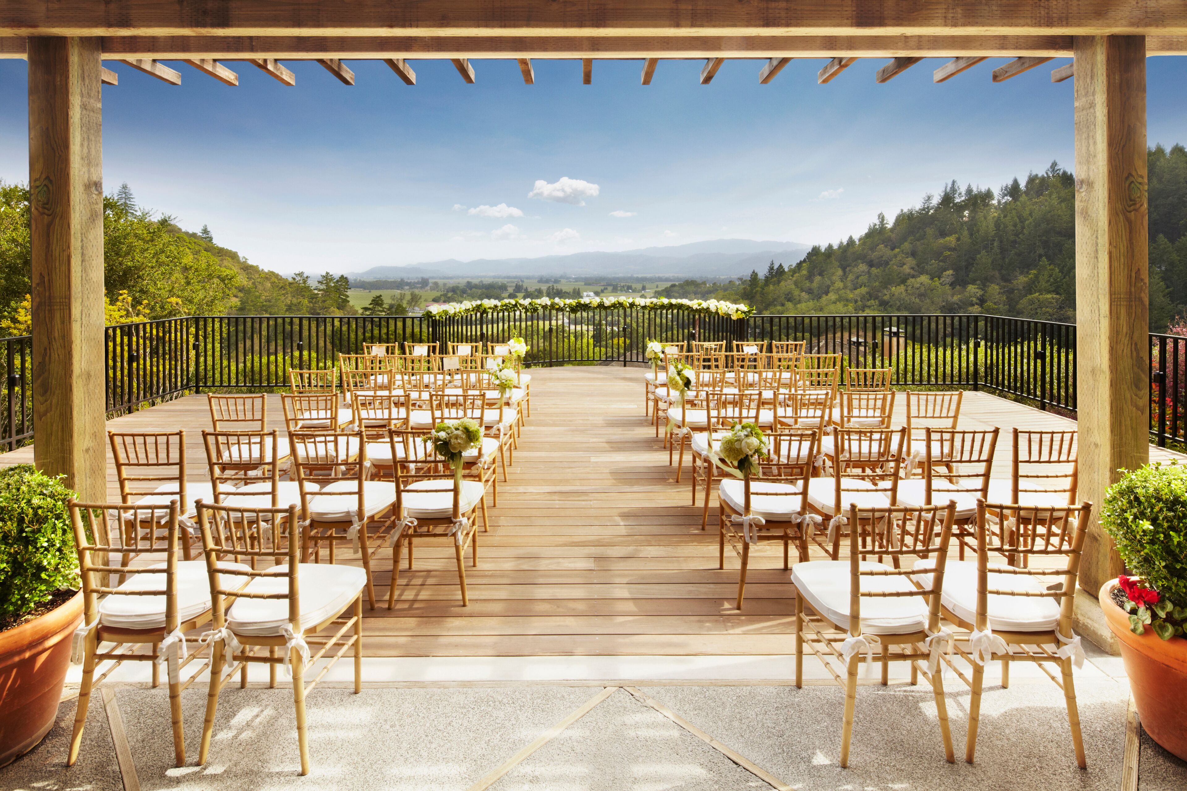 Destination wedding in wine country