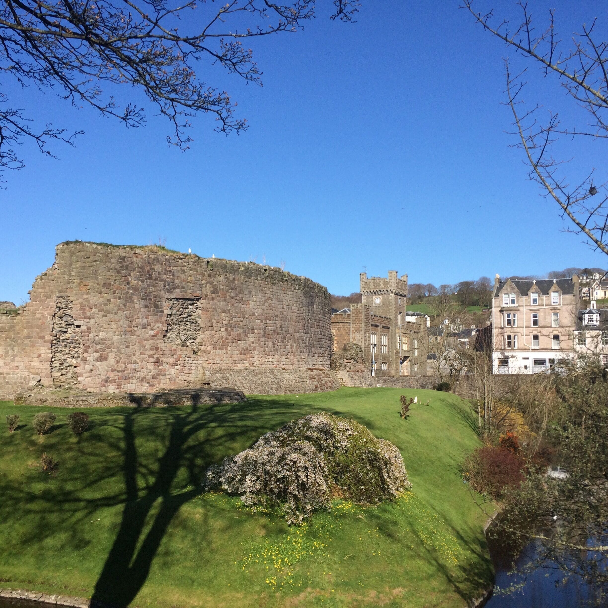 Lovely castle with a pretty moat