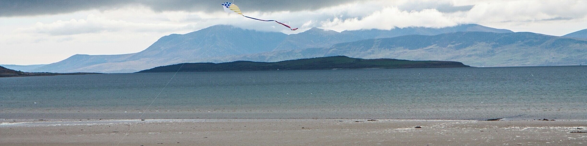 Ettrick Bay, Isle of Bute. Looking south towards the Isle of Arran.