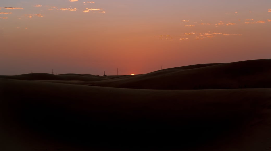 Crespusculo sobre los medanos de coro, estado falcon, venezuela