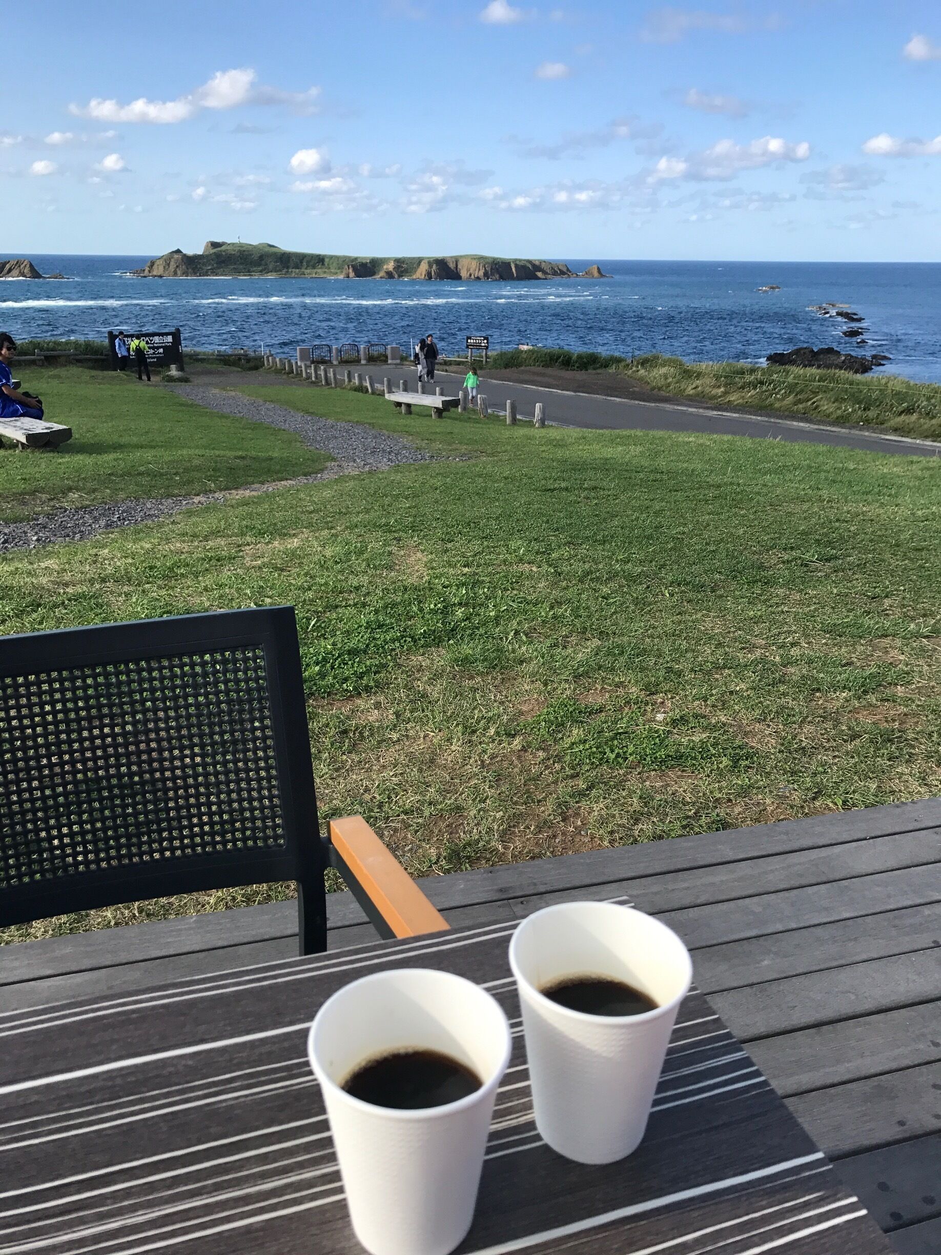 Sukoton-misaki promontry,coffee in northernmost point in JAPAN.