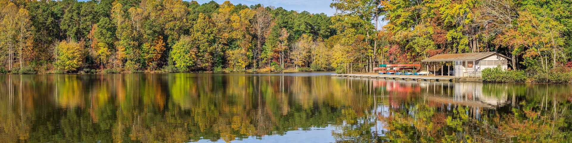 Lake at Umstead State Park in Autumn - North Carolina