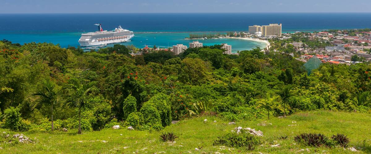 Caribbean beach on the northern coast of Jamaica, near Dunn's