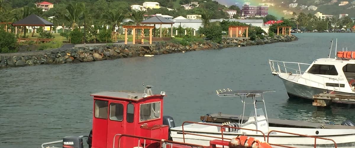 A fantastic rainbow from my window.