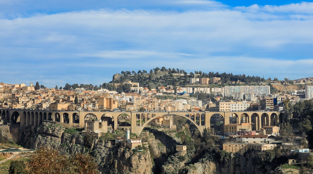 Panoramic view to the Bridge Sidi Rached, City of Bridges, Constantine, Algeria