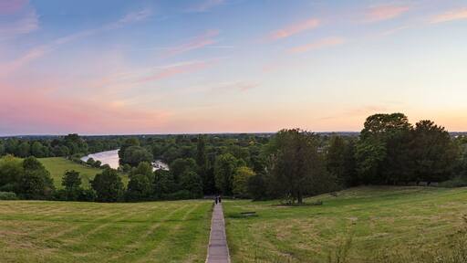 Stunning panorama landscape view from Richmond Hill in London du