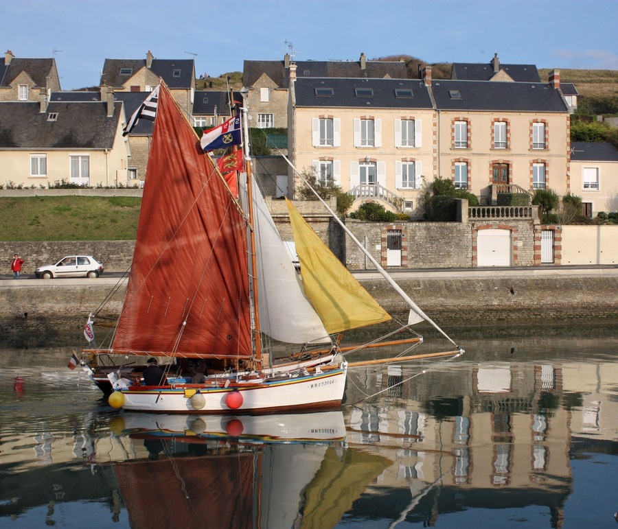 Little harbor in Normandy