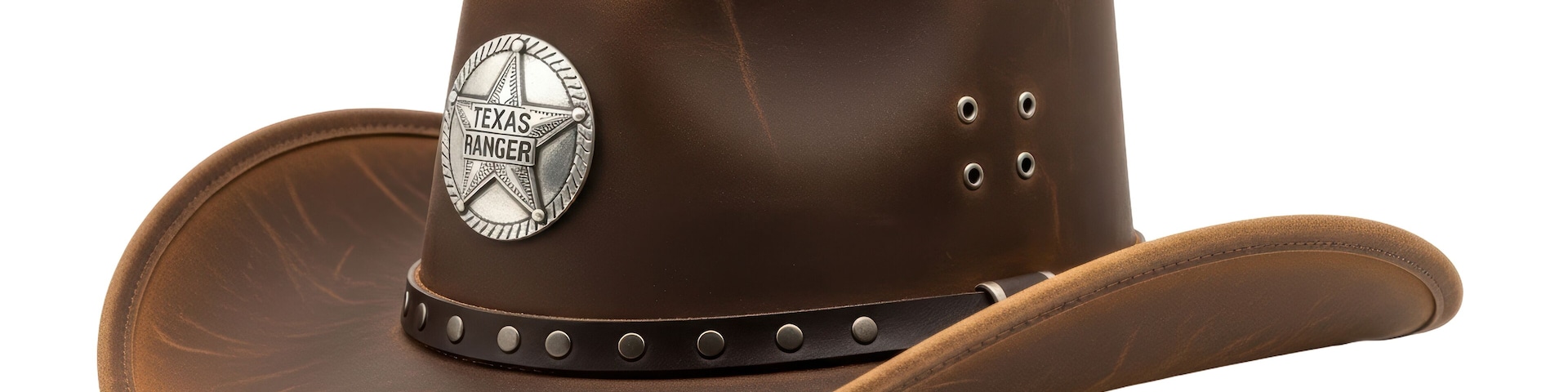 Isolated Texas Ranger Cowboy Hat