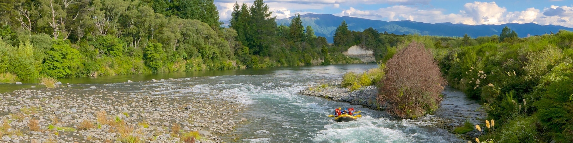 Turangi showing rafting and a river or creek