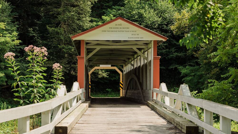 Jacksons Mill Covered Bridge, in Breezewood, Pennsylvania