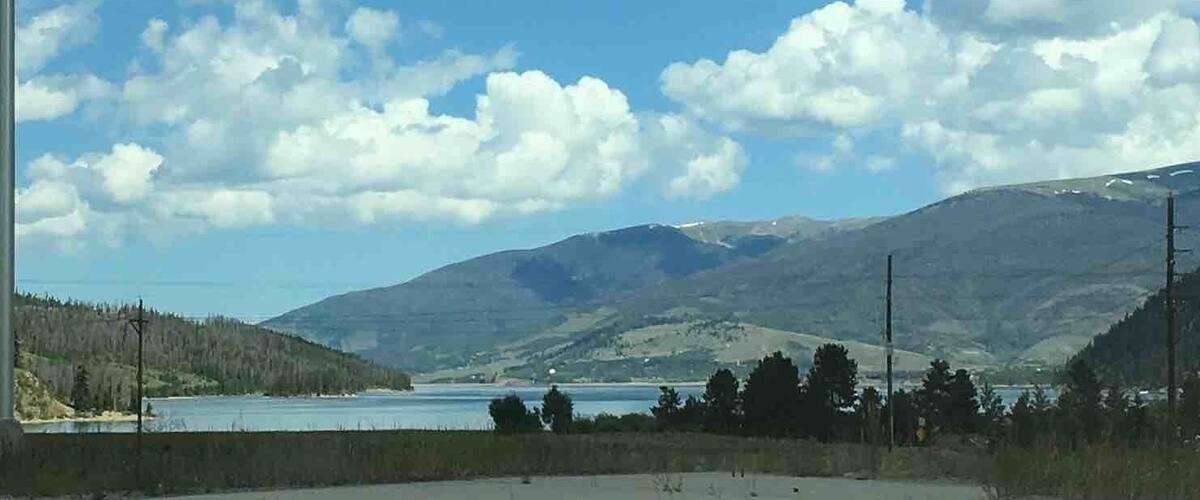 Any glimpse of Dillon Lake is a pleasant surprise!