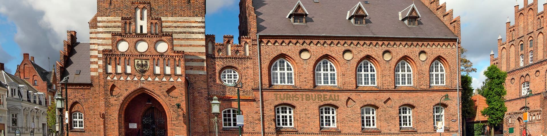 Roskilde - square and Old Town Hall, Denmark
