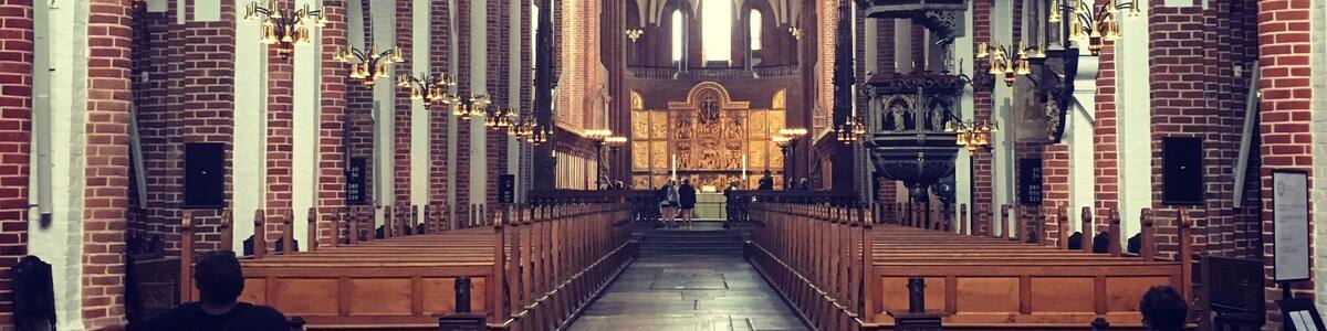 Inside Roskilde Domkirke, a UNESCO World Heritage Site