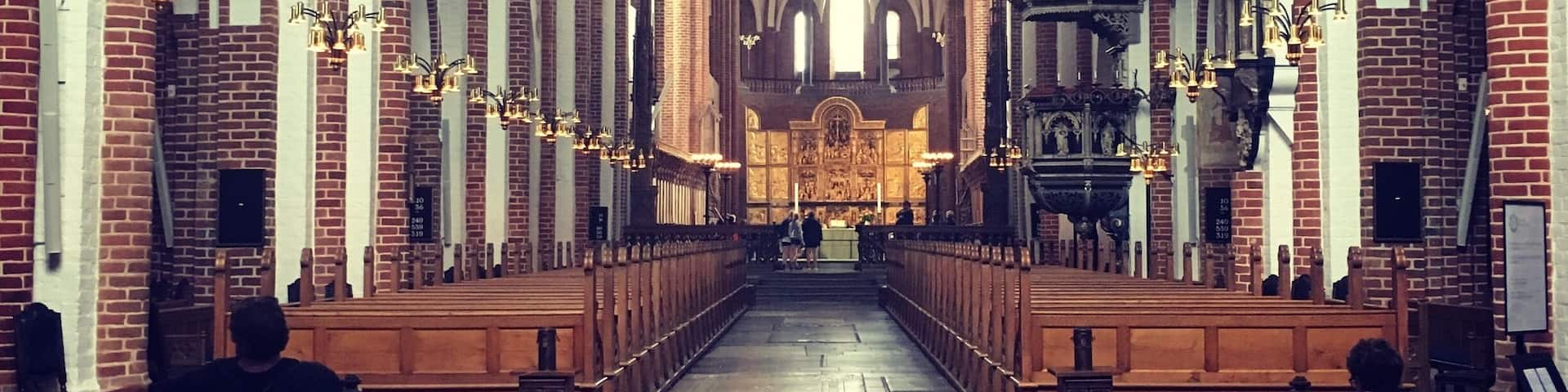 Inside Roskilde Domkirke, a UNESCO World Heritage Site