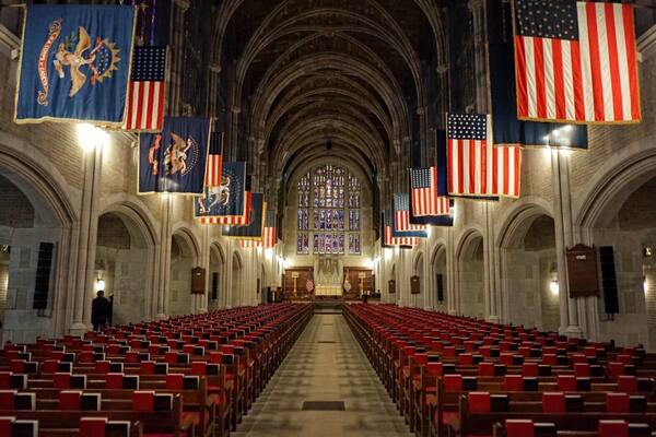 West Point Cadet Chapel, in upstate NY - open to the public daily - tours offered - beautiful!!