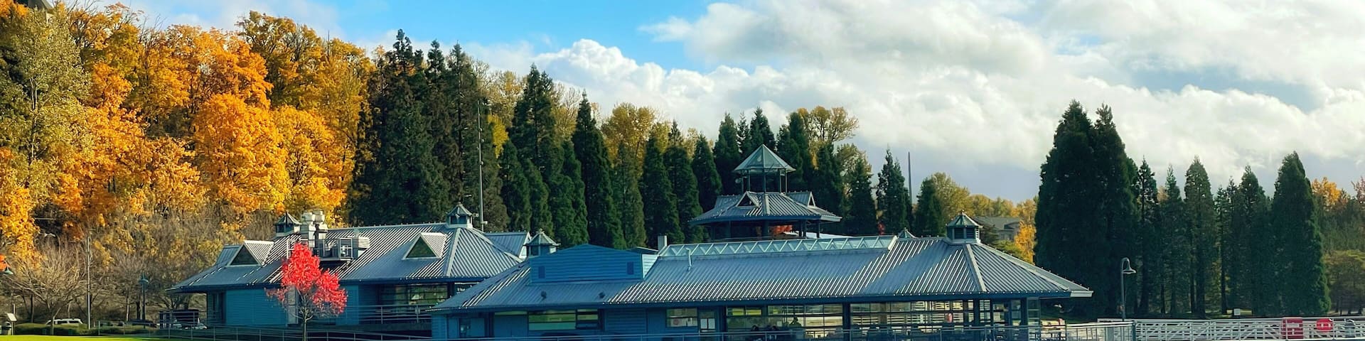 Gene Coulon Memorial Beach Park Autumn in Renton, near Seattle, Washington