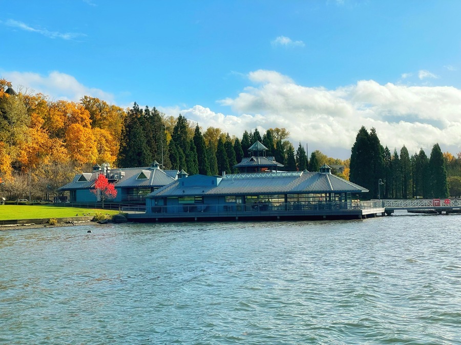 Gene Coulon Memorial Beach Park Autumn in Renton, near Seattle, Washington
