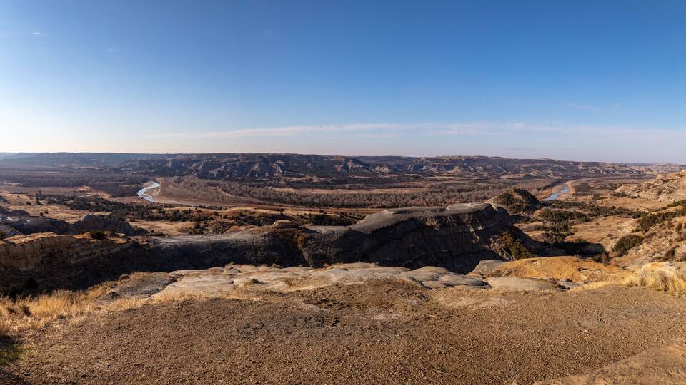 Theodore Roosevelt National Park in North Dakota landscape