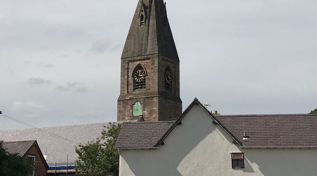 View of Ruthin Church from the Castle Hotel.