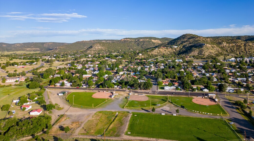 Aerial photo sports fields Raton New Mexico
