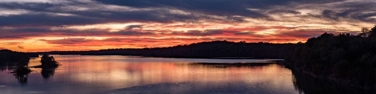Brilliant Sunset on Cumberland River in Tennessee