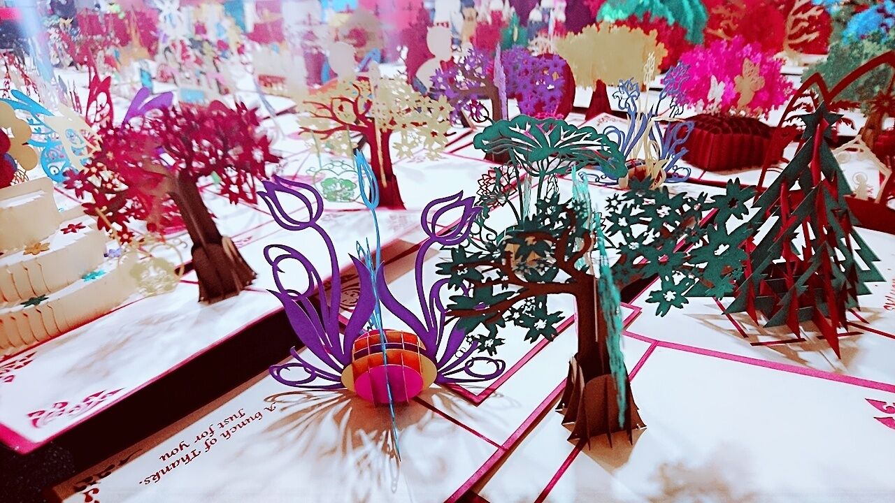 Pretty inticate paper art at Hanoi Old Quarter's night market.