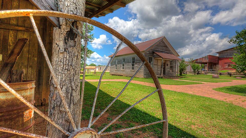 Pioneer School House Pioneer Heritage Homestead Doniphan Missouri One room school house.