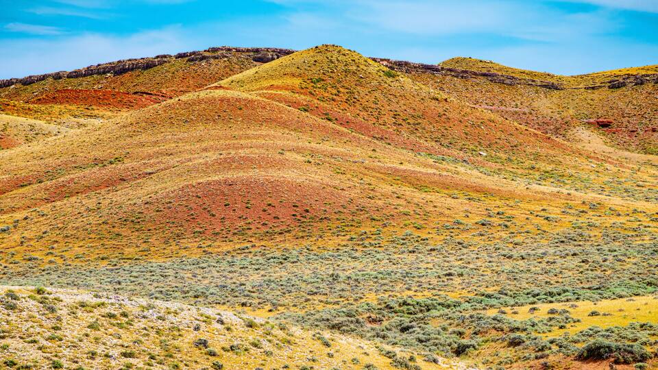 Colorful mountains in Wyoming