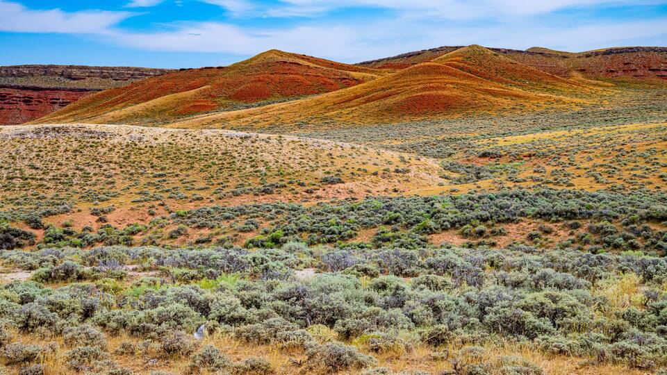 Landscape view near Rawlins, Wyoming