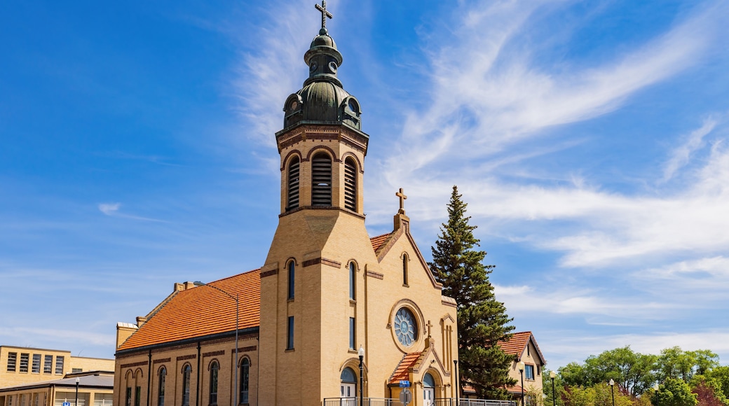 Sunny exterior view of the St Joseph's Catholic Church