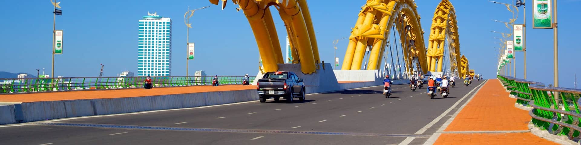 Da Nang featuring a bridge and outdoor art