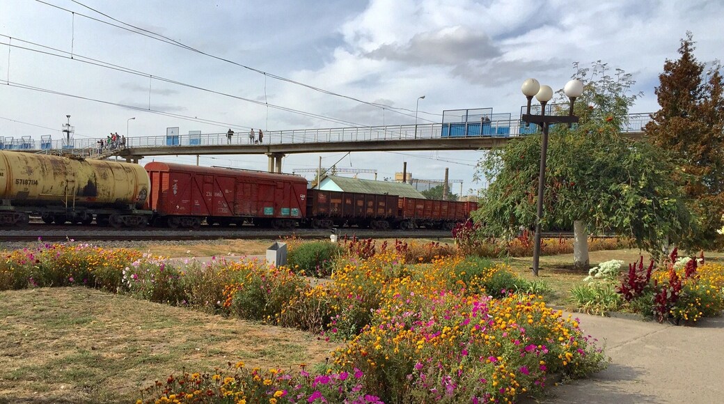 The perfect season for beauty at the train station.