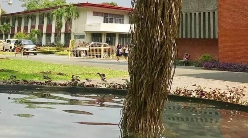 Sculptor Fernando Cacnio — who created "UPLift," which depicts a naked woman in mid-air with her hair touching a pool of water.