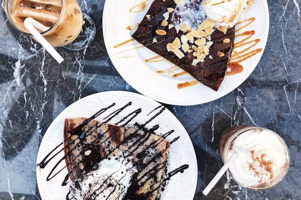 Crepes and iced coffee for today's breakfast 💕 #TroverFoodies