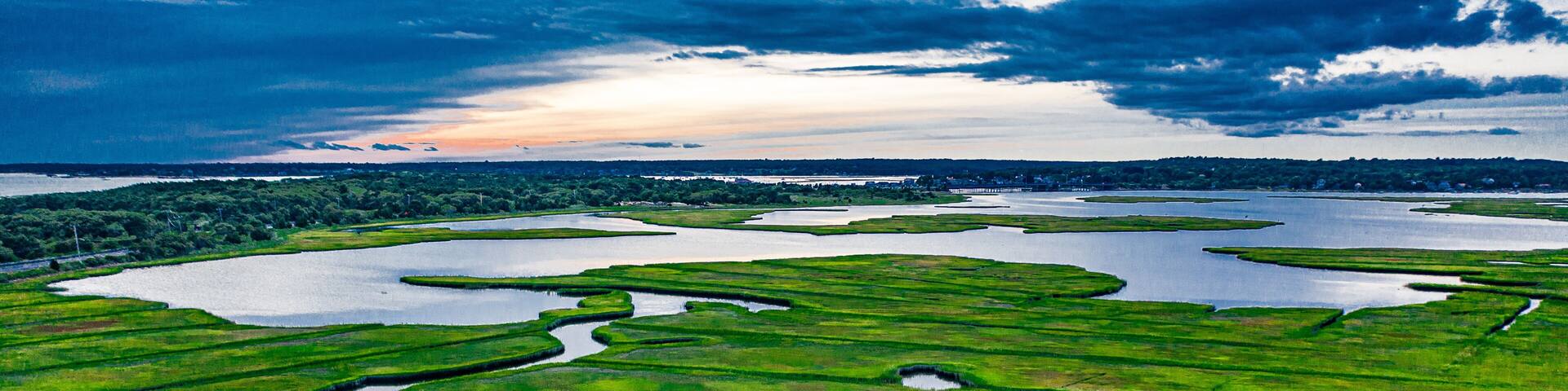 salt marsh along westport river