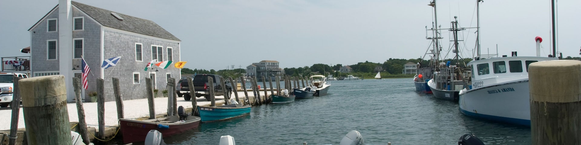 CP254B A harbor view of the port of Westport, in southern Massachusetts, where Franklin D. Roosevelt visited for his health.