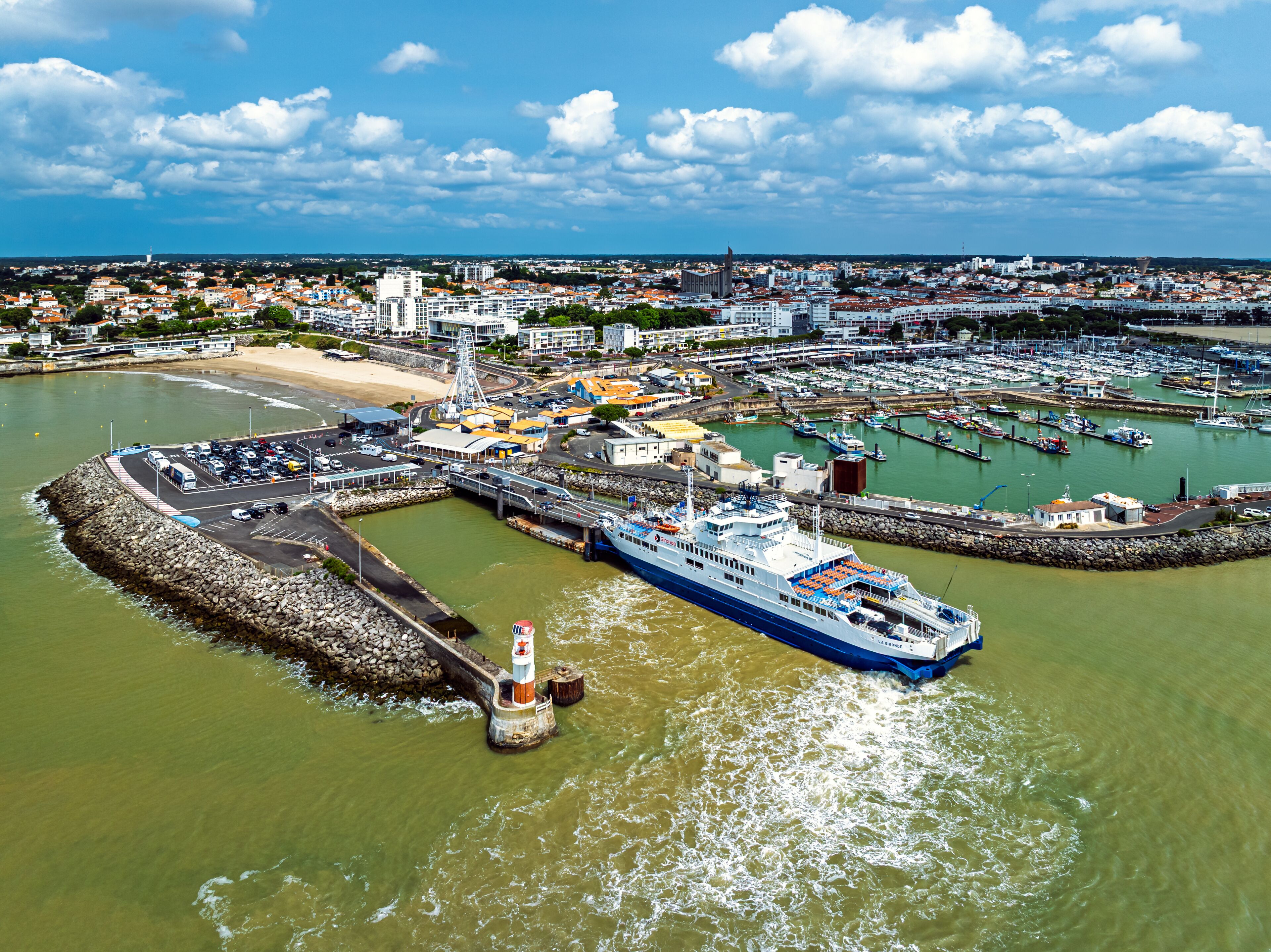 Royan from a drone, Nouvelle-Aquitaine, Charente-Maritime, France, Europe