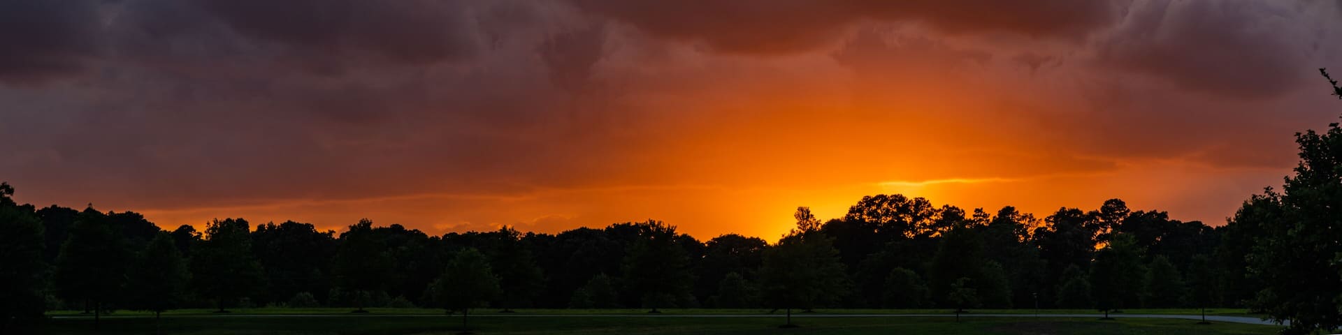 A beautiful sunset over the wetlands of eastern Virginia in the Smithfield area