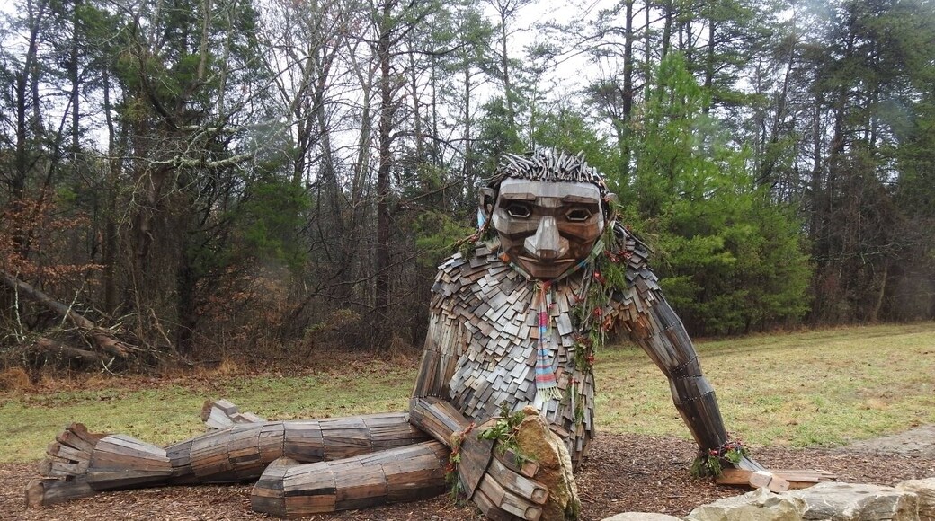 Forest Giants in a Giant Forest.
Three giant sculptures from recycled wood by Danish artist, Thomas Dambo.