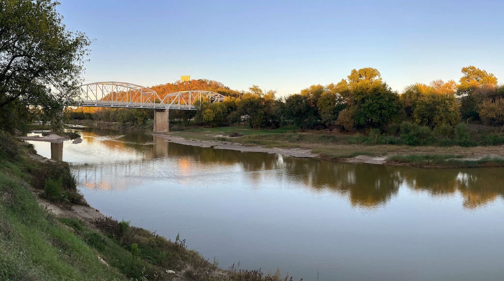 Brazos River at Interstate 10 in Texas during evening