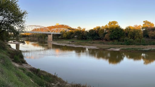 Brazos River at Interstate 10 in Texas during evening